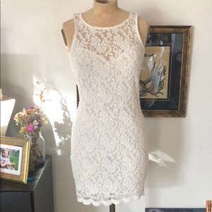Stretch lace bodycon dress